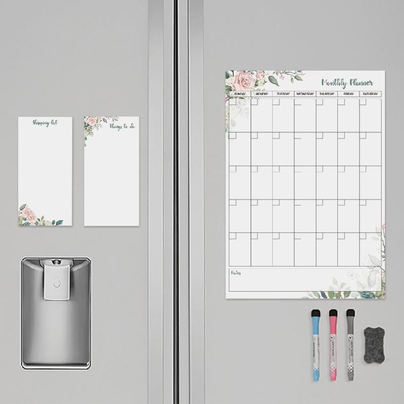Magnetski mjesečni tjedni planer Kalendar Stolni Dry Erase Bijela ploča Naljepnica Hladnjak Ploča s porukama Jelovnik Poklon Ljepljiva bilješka