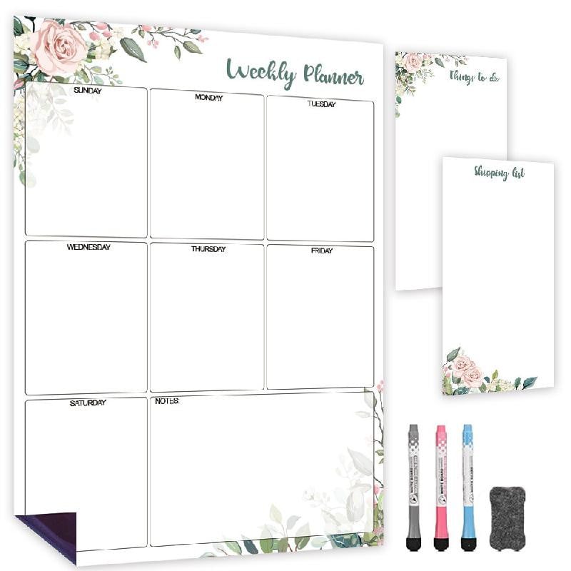 Magnetski mjesečni tjedni planer Kalendar Stolni Dry Erase Bijela ploča Naljepnica Hladnjak Ploča s porukama Jelovnik Poklon Ljepljiva bilješka