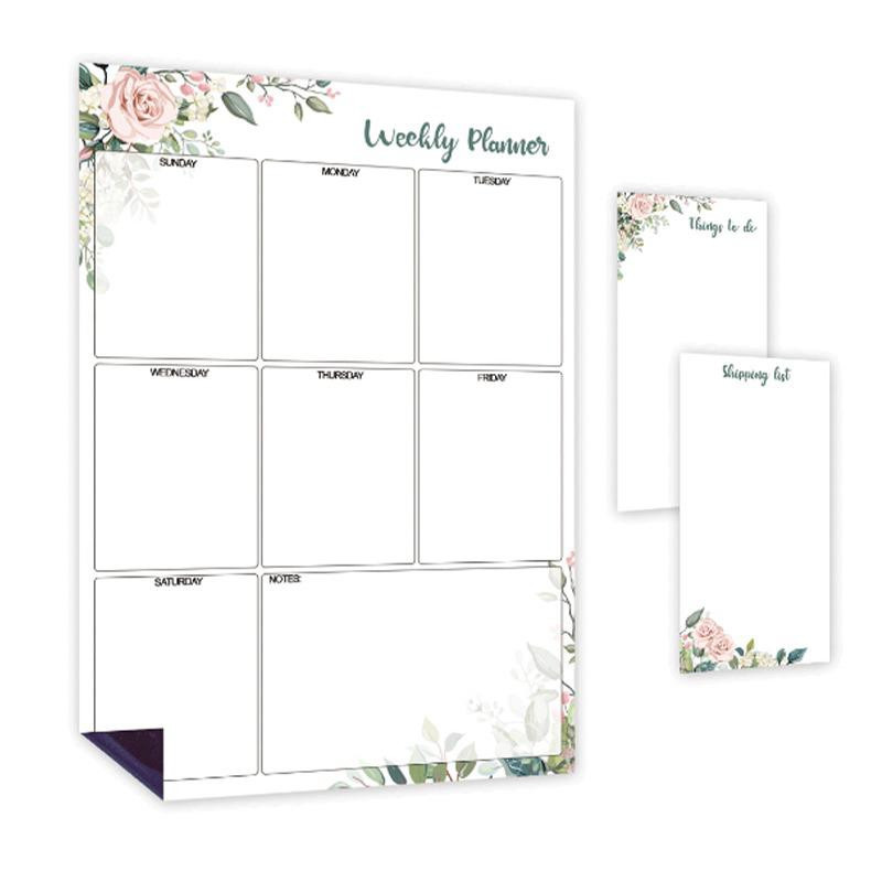 Magnetski mjesečni tjedni planer Kalendar Stolni Dry Erase Bijela ploča Naljepnica Hladnjak Ploča s porukama Jelovnik Poklon Ljepljiva bilješka