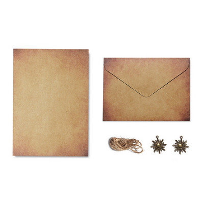 2 set de plicuri A5 kraft retro, scris de mână, scris de dragoste, conținut de papetărie, invitații, felicitare de nuntă, antet, petrecere, 16*11 cm