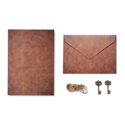 2 set de plicuri A5 kraft retro, scris de mână, scris de dragoste, conținut de papetărie, invitații, felicitare de nuntă, antet, petrecere, 16*11 cm