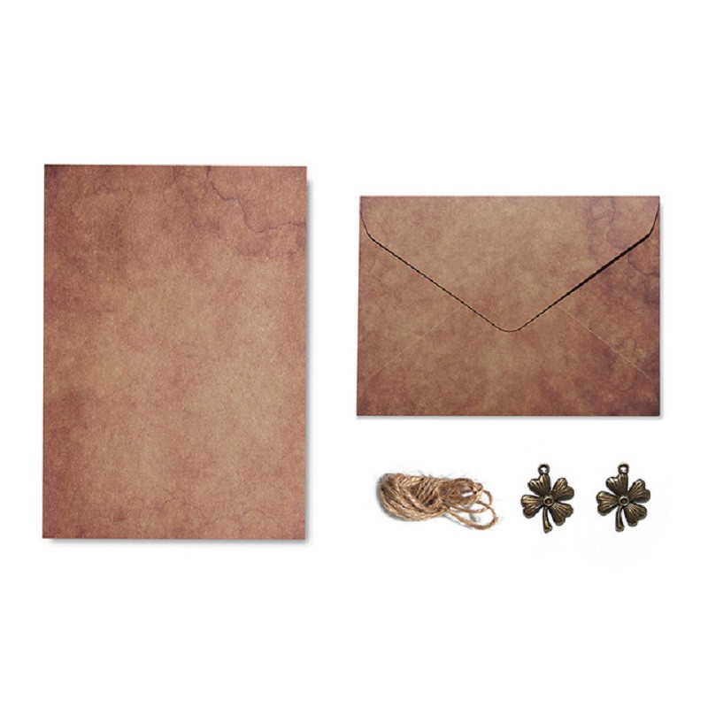 2 set de plicuri A5 kraft retro, scris de mână, scris de dragoste, conținut de papetărie, invitații, felicitare de nuntă, antet, petrecere, 16*11 cm
