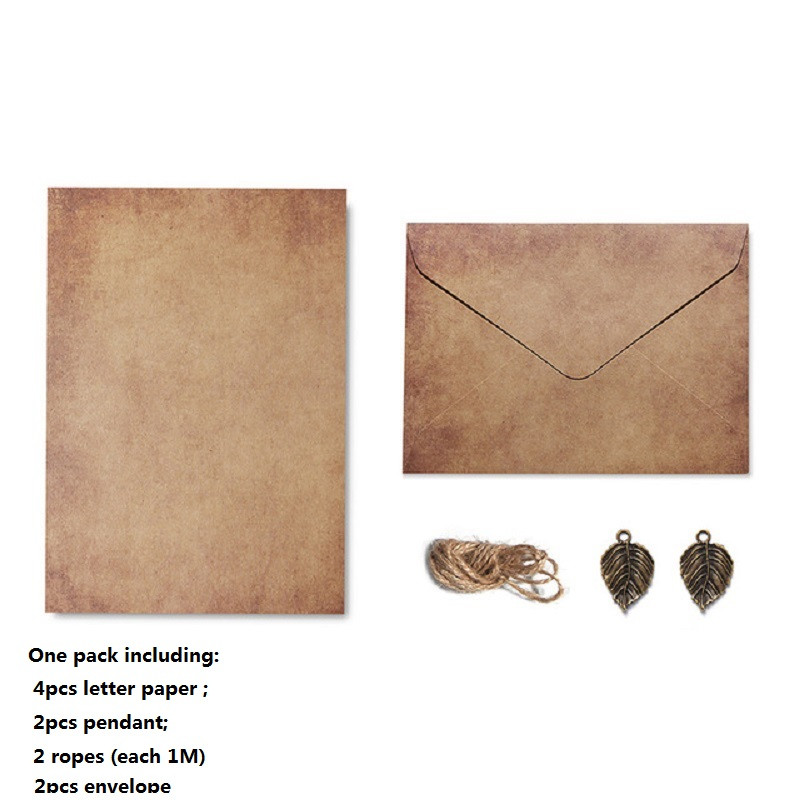 2 set de plicuri A5 kraft retro, scris de mână, scris de dragoste, conținut de papetărie, invitații, felicitare de nuntă, antet, petrecere, 16*11 cm