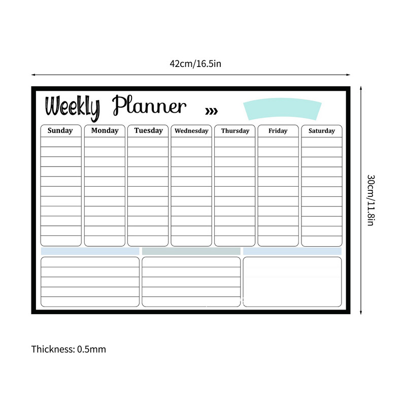 Magnetinis sausas trynimo kalendoriaus lenta šaldytuvo magnetas lankstūs kasdienių pranešimų lipdukai, skirti mėnesio organizatoriaus tvarkaraščių planuotojui