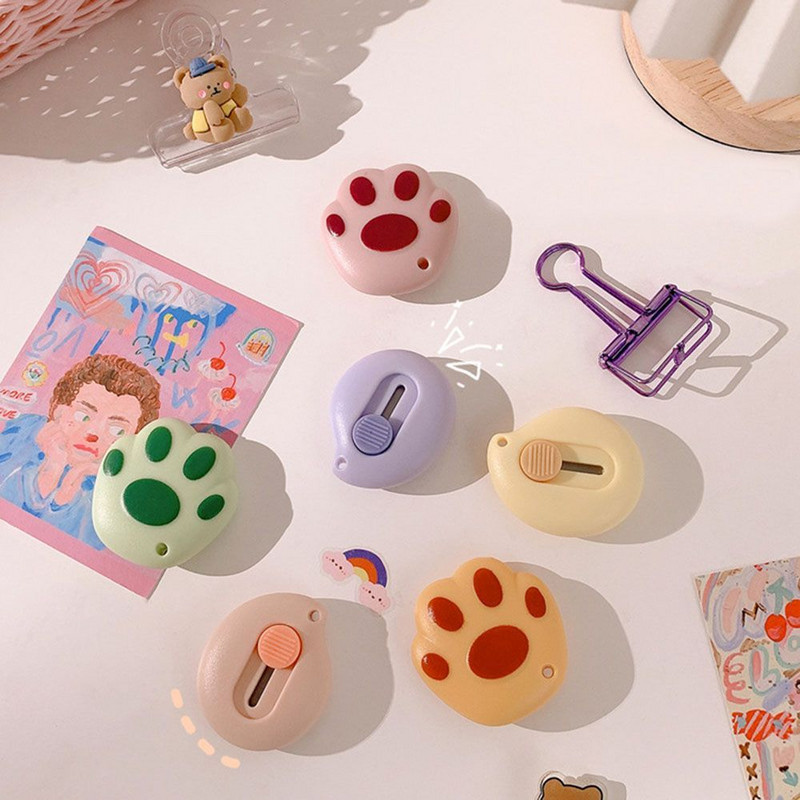 Slatki mini rezač papira, džepna mačja šapa, riblji umjetnički pomoćni nož, ekspresna kutija, nož, rezač papira za pisma, DIY školski pribor za obrt