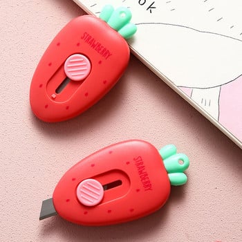 Mini Strawberry Utility Knife Χαριτωμένο φορητό χαρτοκόφτη DIY Art Handmade Knives Γραφείο Σχολικό χαρτί κοπής φακέλων Χαρτικά