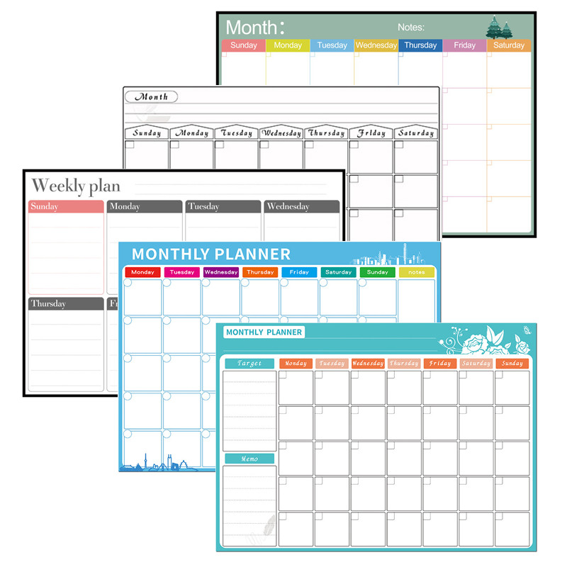 A3 dydžio magnetas Savaitinis mėnesinis planuotojas Kalendoriaus lentelė Sausas ištrinti Kalendoriaus lenta Tvarkaraščiai Šaldytuvo lipdukai Pranešimų lenta