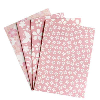 10 buc. Plic cu flori de cireș roz model textura albă hârtie albă lucrată manual DIY scris scrisoare 17.5cm*12.5cm