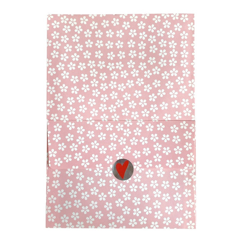 10 buc. Plic cu flori de cireș roz model textura albă hârtie albă lucrată manual DIY scris scrisoare 17.5cm*12.5cm