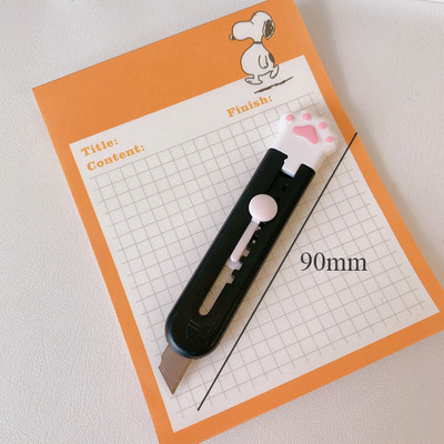 Mini Cat Paw Knife Cute Stationery Utility Μαχαίρι Τσέπη Πτυσσόμενο χάρτινο κουτί Κόφτης Papeleria Letter Opener Σχολικά προμήθειες