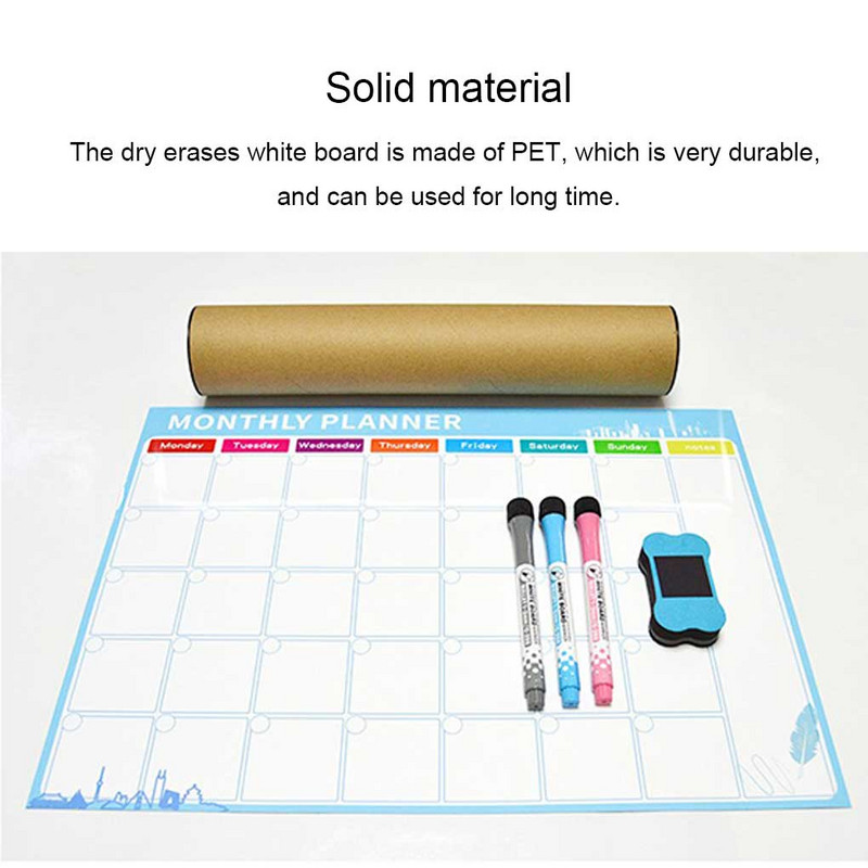 Bijela ploča Suho briše Ploča s porukama Fleksibilni planer kuhinjskih naljepnica