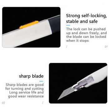 Прецизен помощен нож 30 градуса 9 мм острие нож за хартия кожено рязане гравиране на кашон занаятчийски нож метален нож канцеларски материали