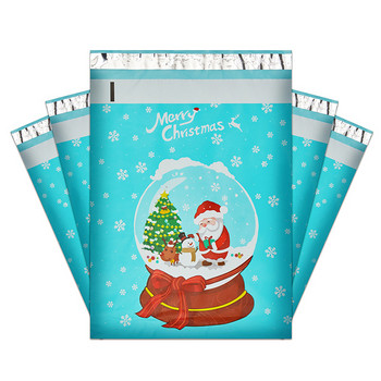 10 ΤΕΜ/Παρτίδα Poly Mailers τσάντες αποστολής 10x13 ιντσών Χριστουγεννιάτικες τσάντες συσκευασίας δώρου Τσάντες συσκευασίας Αυτοσφράγιση φακέλους αποστολής