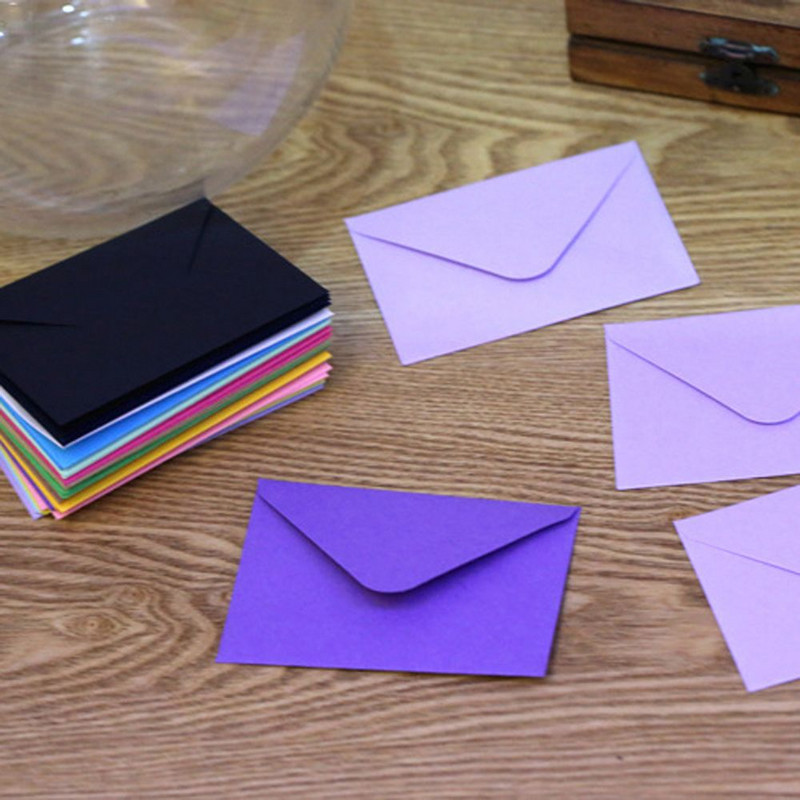 10 tk värviline miniümbrik liikmekaart paberi hoiustamine tühjad ümbrikud ID-kaardi pakkimine kirja ümbrik