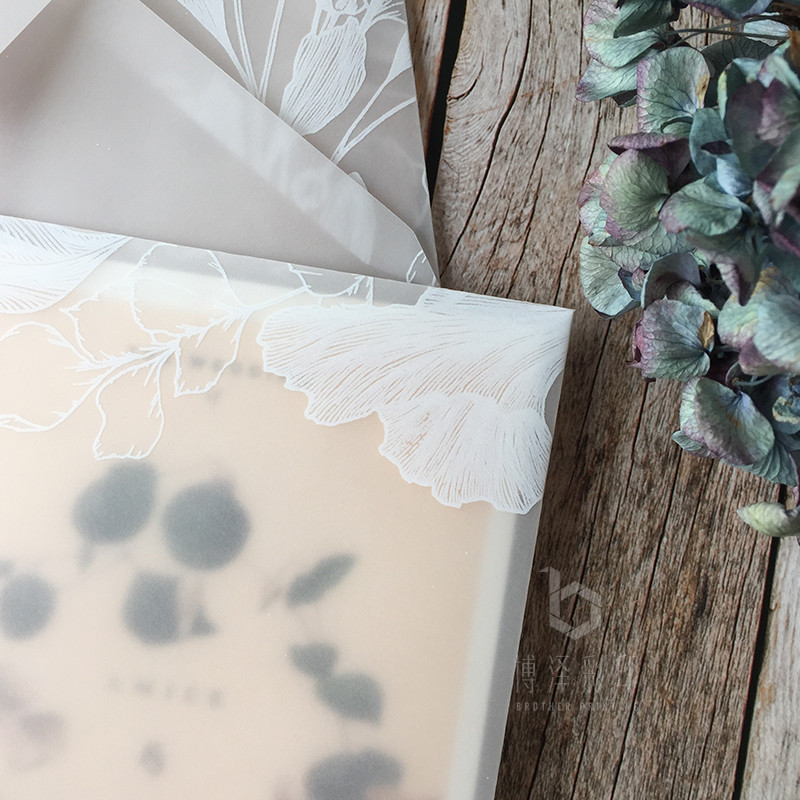 C6 115 mm X160 mm čipka sanjiva prozirna čipka sumporna kiselina omotnice pozivnice za vjenčanje 5 kom/lot suvenir omotnica