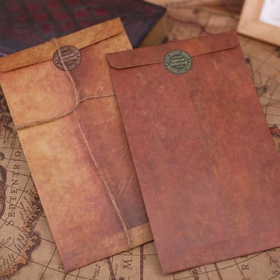 10 kom Retro omotnica od kraft papira Razglednice Plaće Papirnati omot za pisma Vreća za darove Vrećica za pozivnice za vjenčanje Uredski materijal