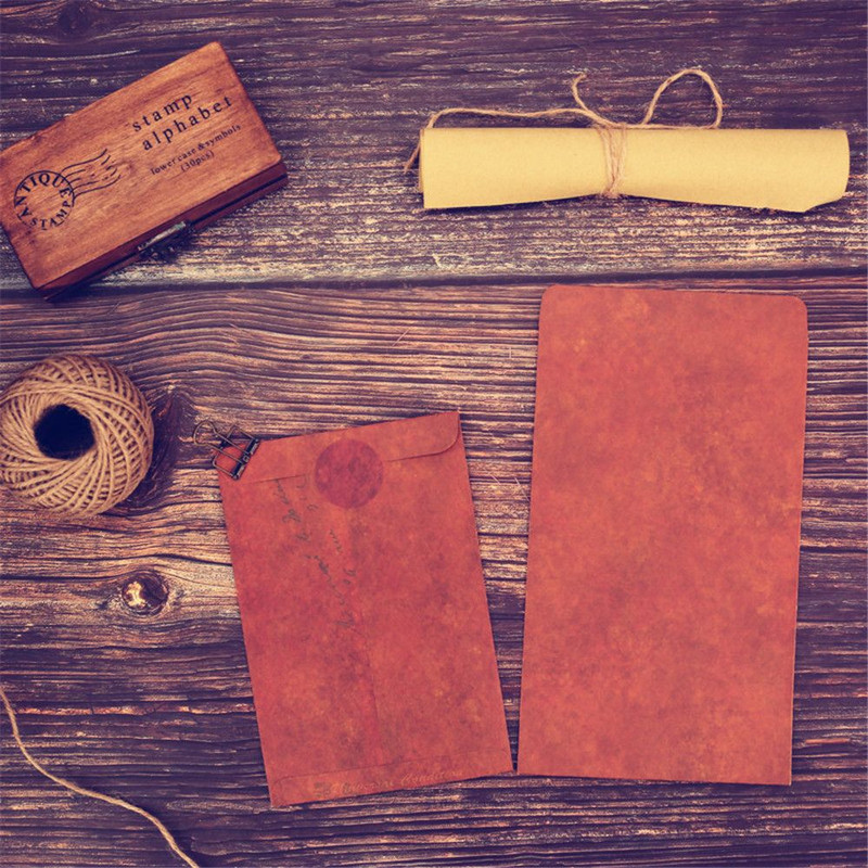 10 kom Retro omotnica od kraft papira Razglednice Plaće Papirnati omot za pisma Vreća za darove Vrećica za pozivnice za vjenčanje Uredski materijal
