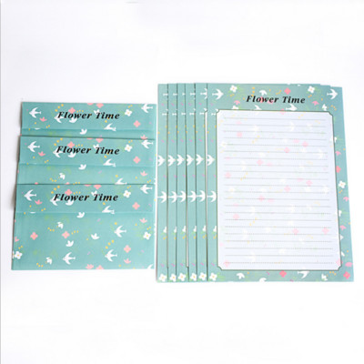 Levélkészlet Papír Virág Kis borítékok Carta Da Lettera Coniglio Kreatív Nyúl Állat Retro Rajzfilm Kis boríték 6+3