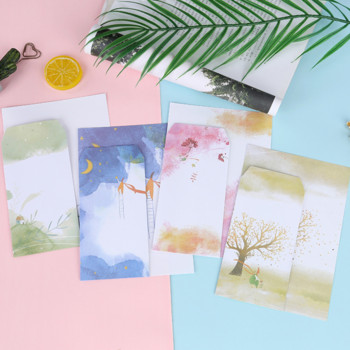 3 плика+6 хартиени писма Kawaii Flower Forest Series Творчески канцеларски материали Училищни офис консумативи Детски плик Сватбен