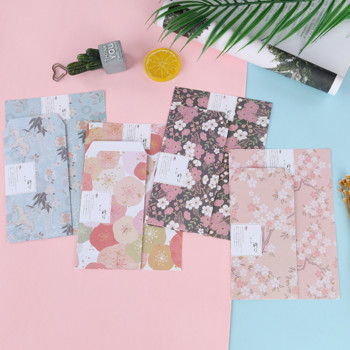 3 плика+6 хартиени писма Kawaii Flower Forest Series Творчески канцеларски материали Училищни офис консумативи Детски плик Сватбен