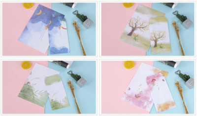 3 omotnice+6 papirnatih pisama Kawaii Flower Forest Series Kreativni pribor Školski uredski pribor Dječja omotnica Vjenčanje