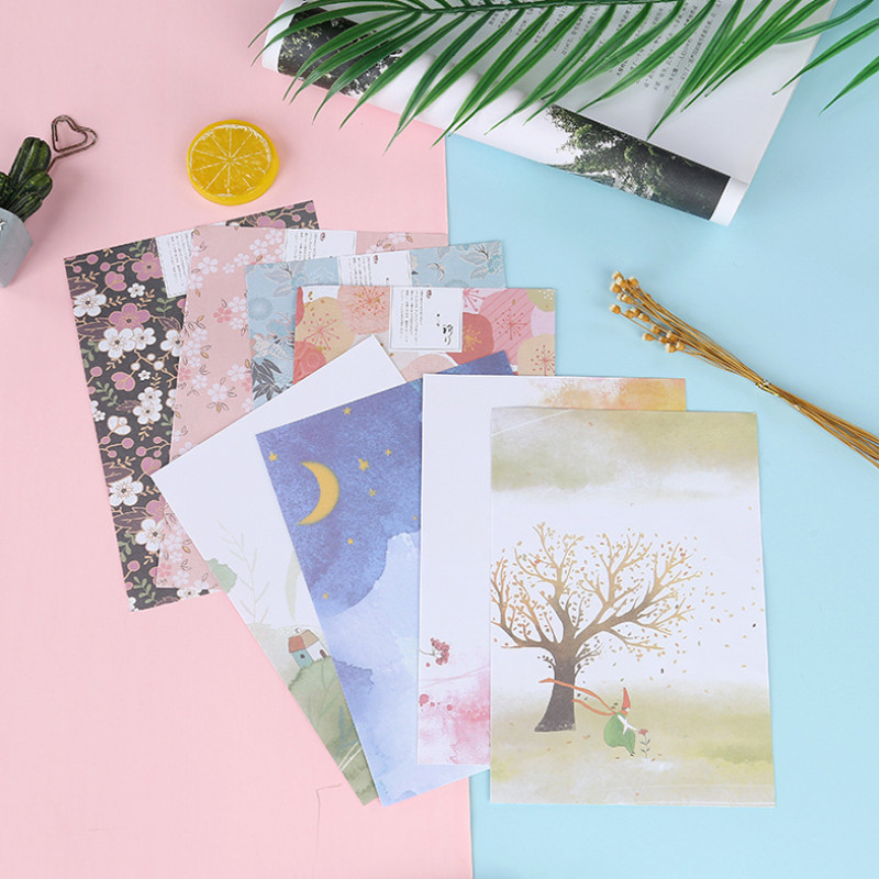 3 omotnice+6 papirnatih pisama Kawaii Flower Forest Series Kreativni pribor Školski uredski pribor Dječja omotnica Vjenčanje