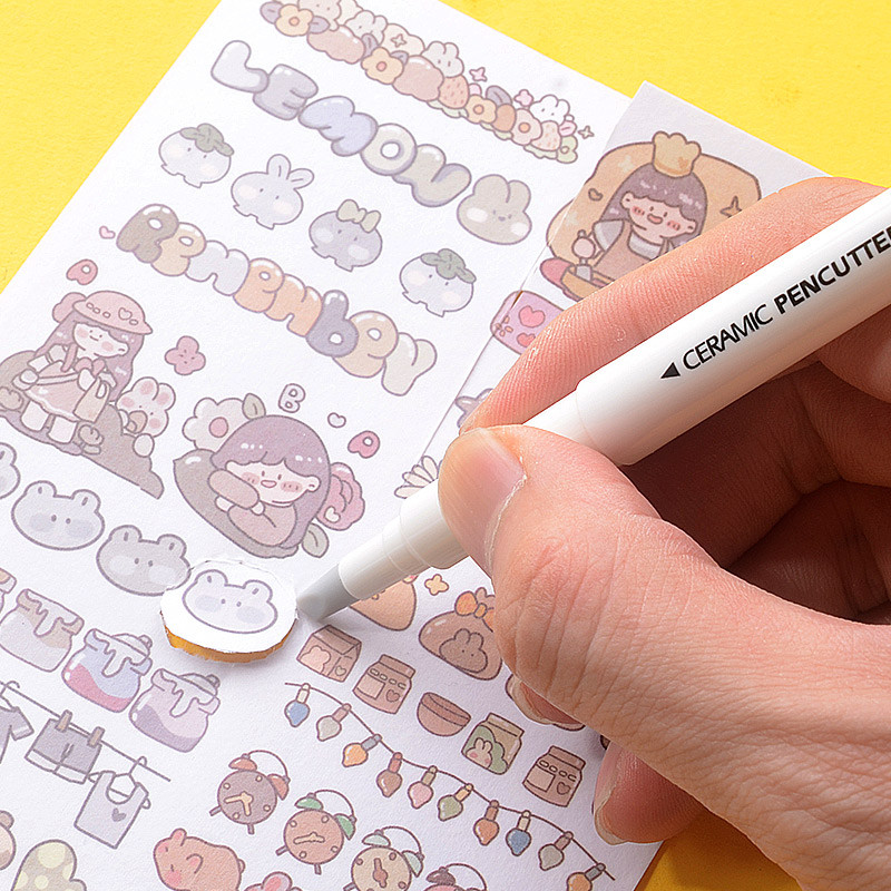 1kom Keramički perorezač Novitet Sigurnosni pomoćni nož Rezač papira Otvarač za omotnice Kutija za rezanje Album Dnevnik Ured Škola F446