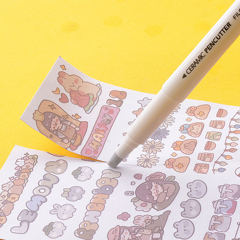 1kom Keramički perorezač Novitet Sigurnosni pomoćni nož Rezač papira Otvarač za omotnice Kutija za rezanje Album Dnevnik Ured Škola F446