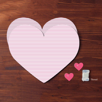 2 τμχ Κομψοί χάρτινοι φάκελοι με ροζ ρίγες Love Heart σε σχήμα Προσκλητήριο για ευχετήρια κάρτα Κάλυμμα Kawaii Stationery