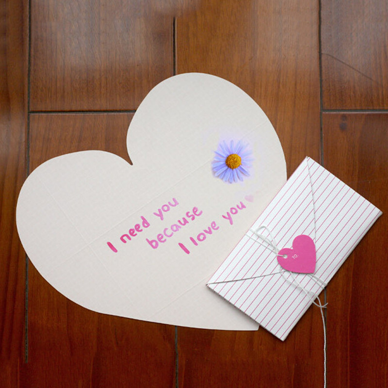 2 db Elegáns rózsaszín csíkos levélpapír boríték szerelmes szív alakú esküvői parti meghívó üdvözlőlap borító Kawaii levélpapír