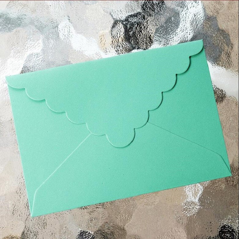 10 kom omotnica pismo valovita biserna trokutasta omotnica pozivnice za vjenčanje stacionarni DIY dar za ceremoniju zabave travnato zelena 11*16 cm