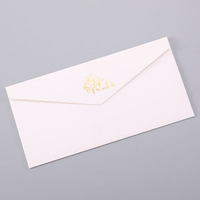 10gab/partija Eiropas vintage Karstā štancēšanas druka Kraftpapīra aploksnes Kāzu vēstules ielūguma aploksne 110mmX220mm