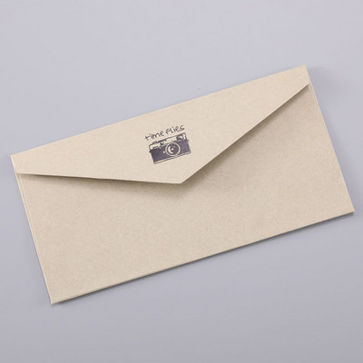10gab/partija Eiropas vintage Karstā štancēšanas druka Kraftpapīra aploksnes Kāzu vēstules ielūguma aploksne 110mmX220mm
