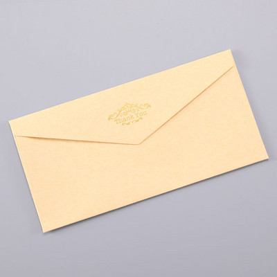 10gab/partija Eiropas vintage Karstā štancēšanas druka Kraftpapīra aploksnes Kāzu vēstules ielūguma aploksne 110mmX220mm