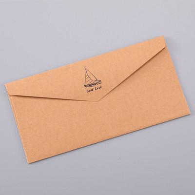 10gab/partija Eiropas vintage Karstā štancēšanas druka Kraftpapīra aploksnes Kāzu vēstules ielūguma aploksne 110mmX220mm