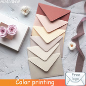 Cusotm Nude Pink ümbrikud Luksuslikud Jaapani marli paberist pulmakutse ümbrikud 10,5x15,5 cm