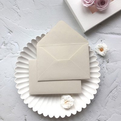 Cusotm Nude Pink ümbrikud Luksuslikud Jaapani marli paberist pulmakutse ümbrikud 10,5x15,5 cm
