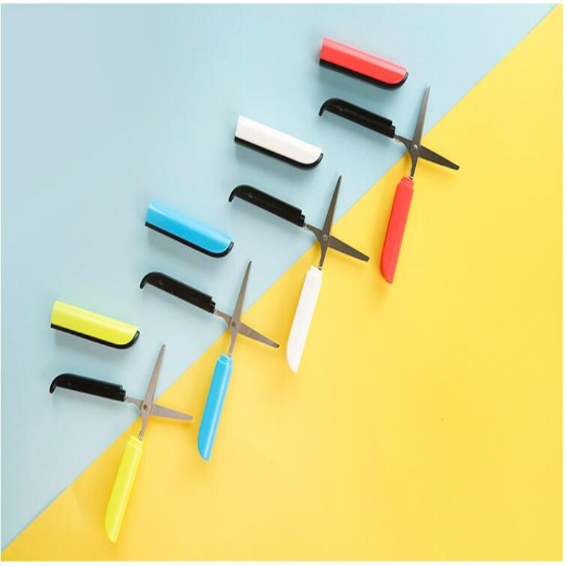 1X Candy Creative nuga Disain Üliõpilaste Seif Kokkupandavad Käärid Paberi Lõikamiseks Kunst Kontoritarbed koos korgiga Laste Kirjatarbed Isetegija tööriist