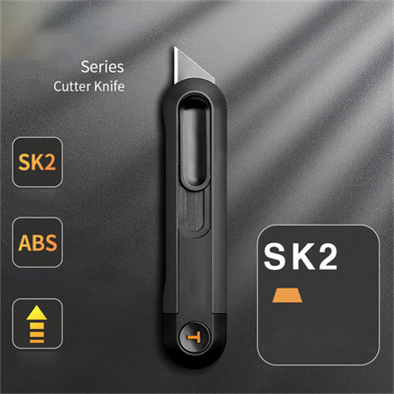 1 kom uvlačivi nož sa širokom oštricom, pomoćni nož, rezač za kutije, umjetnički nož, automatsko zaključavanje, karbonski čelik, oštri karton za rezanje