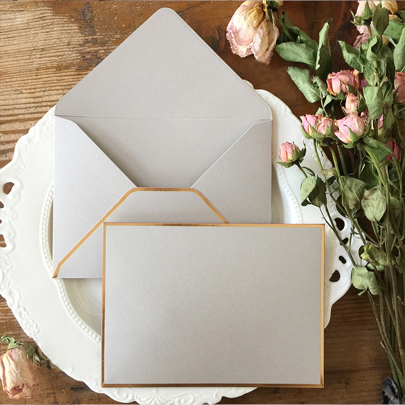 10db/tétel Egyedi Vintage Retro 5 Színes Üres Gyöngypapír Boríték Esküvői Meghívó Boríték Üdvözlőlap Ajándék 14x19CM