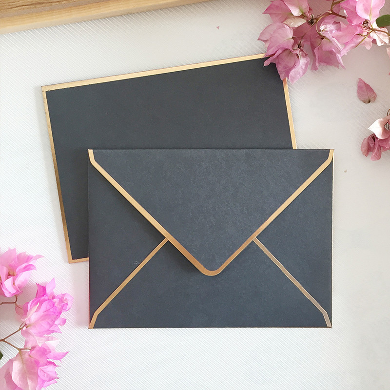 10db/tétel Egyedi Vintage Retro 5 Színes Üres Gyöngypapír Boríték Esküvői Meghívó Boríték Üdvözlőlap Ajándék 14x19CM