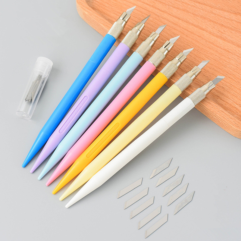 11 spalvų Guminis antspaudas Graviravimas Peilis Rašiklis Mediniai Vaisiai Amatai Drožyba Ašmenys Fotopopierius „Pasidaryk pats“ skulptūros įrankis Biuro reikmenys mokykloms