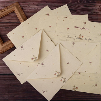 10 τμχ Κομψοί φλοράλ φάκελοι Επιστολόχαρτο Φρέσκο χαρτί γραφής Χαρτικά Προσκλητήριο γιορτής του Αγίου Βαλεντίνου