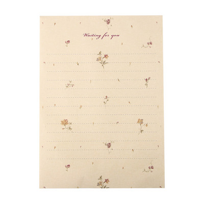 10 buc. Plicuri florale elegante Hârtie de scrisori Hârtie de scris proaspătă Papetarie Invitație de vacanță de Ziua Îndrăgostiților