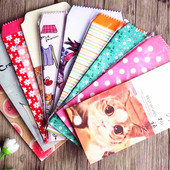10 ks v balení Kawaii Vintage kvetinové a zvieracie papierové obálky červená obálka vtipná darčeková taška pre študentov kancelárske školské potreby