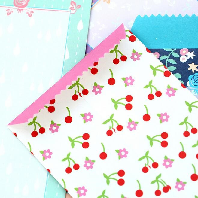 10 ks v balení Kawaii Vintage kvetinové a zvieracie papierové obálky červená obálka vtipná darčeková taška pre študentov kancelárske školské potreby