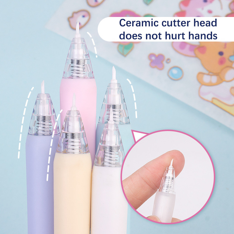 1 vnt Keraminio popieriaus pjaustytuvo rašiklio tipas Rankinis popierius Keraminė juosta „Pasidaryk pats“ įrankių pjaustyklės ašmenys vadovas Kortelių pjovimo įrankiai