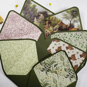 5 kom/set Avocado Green Series Vintage omotnice Pozivnice za vjenčanje s tiskanom podstavom Kuverte Pozivnice Stacionarne