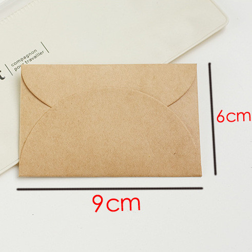 50 buc/lot 90x60mm mini plicuri retro vintage din hârtie kraft cadou pentru decorare simplă plicuri de felicitare din hârtie pentru invitații