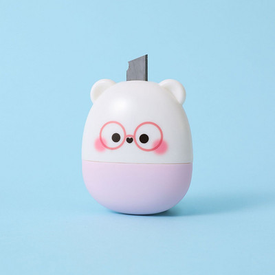 1 buc. drăguț urs alb mini șters de tăiat hârtie cuțit de artă cuțit portabil pentru tapet tăiat hârtie